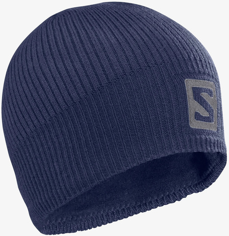 Картинка шапка Salomon Logo Beanie Night Sky/Dark Cloud - 1