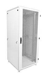 Шкаф телекоммуникационный напольный ЦМО ШТК-М, IP20, 27U, 1360х600х800 мм (ВхШхГ), дверь: металл, цвет: серый