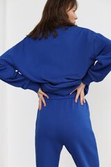 Анорак из футера без начеса, royal blue