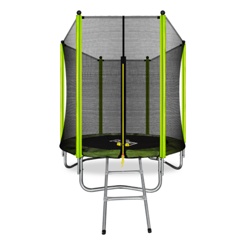 ARLAND Батут 6FT с внешней страховочной сеткой и лестницей (Light green)