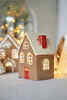 Пряничный керамический домик-подсвечник с красной дверцей, 15х10х8 см, Дания