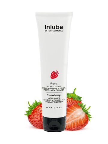 Лубрикант на водной основе Nuei Inlube с алоэ вера и ароматом клубники - 100 мл. - Nuei cosmetics 51337