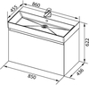 Aquanet 213936 Тумба с раковиной Aquanet Нью-Йорк 85 орех (213936)