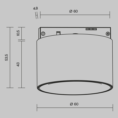 Трековый светильник Maytoni Alfa s TR188-1-5W2.7K-M-B