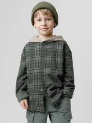 рубашка  для мальчика  КР 302780/пряный базилик,клетка к650