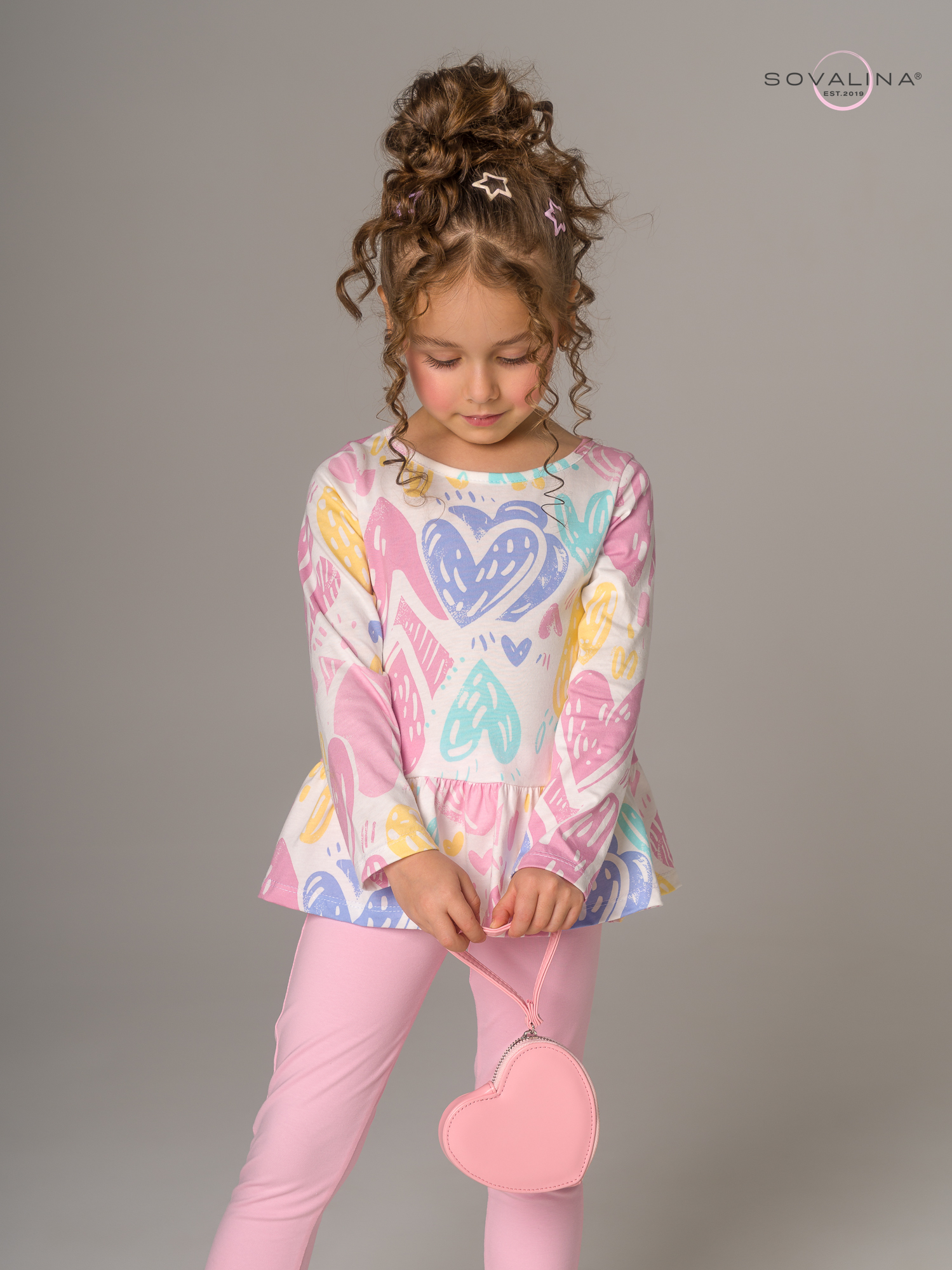 Костюм Алиса SG акварельные сердечки-роза