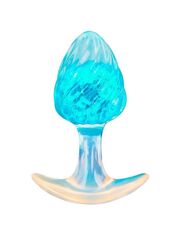 Голубоватая анальная пробка - 9 см.