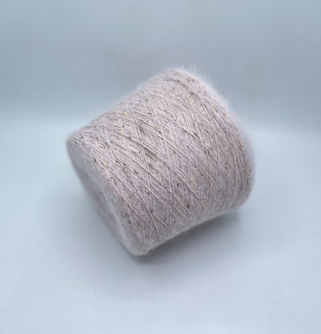 Luxury Selection by Ri.Go (пр.Италия), art-Angora Spiky Tweed, 2/9 450м/100гр.75% Ангора, 5% Вискоза, 20% Полиамид, цвет-Нежно-розовый+твид (131/141), арт-36475
