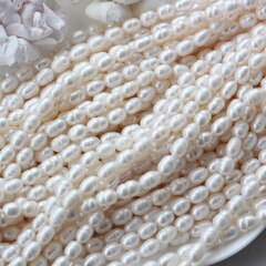 Жемчуг натуральный речной, рис, 7,5-11,3 мм, 1 нить, Ж027