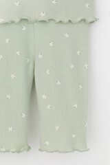 пижама  для девочки  К 1632-1/морская пена,поле с ромашками