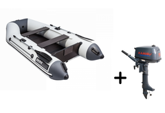 Аква-2900 СКК СЕРЫЙ/ГРАФИТ слань-книжка киль + KAMISU T 5 BMS (комплект лодка + мотор)