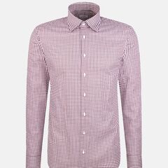 Сорочка мужская Seidensticker Slim Fit 01.845643-87 в бордовую клеточку