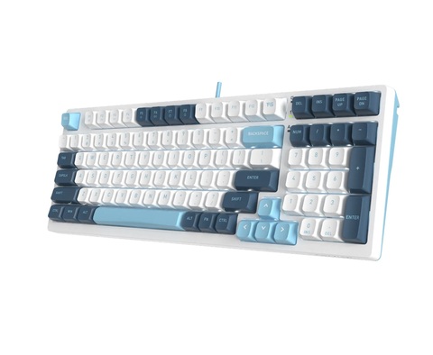 Игровая клавиатура A4Tech Fstyler FS300 механическая бело-синяя RGB USB