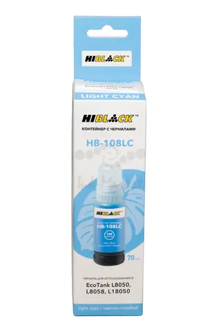 Контейнер с чернилами Hi-Black (HB-108) для Epson  L8050/L18050, CL,  70ml