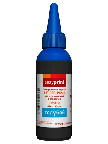 Чернила EasyPrint I-E100C_PGMT универсальные пигментные для Epson (100мл.) голубой