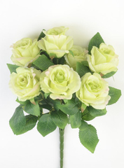 Розы искусственные кустовые, букет 7 голов по 7 см, 39 см.