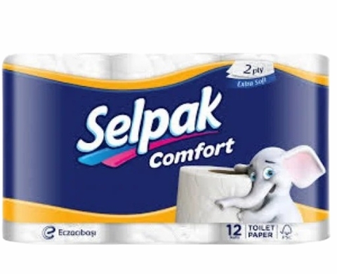 Бумага туалетная SELPAK Comfort 2 сл 12 рул КАЗАХСТАН