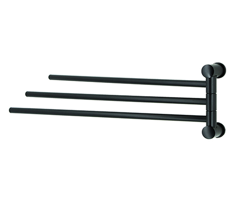 WasserKRAFT K-1033BLACK Держатель полотенец тройной
