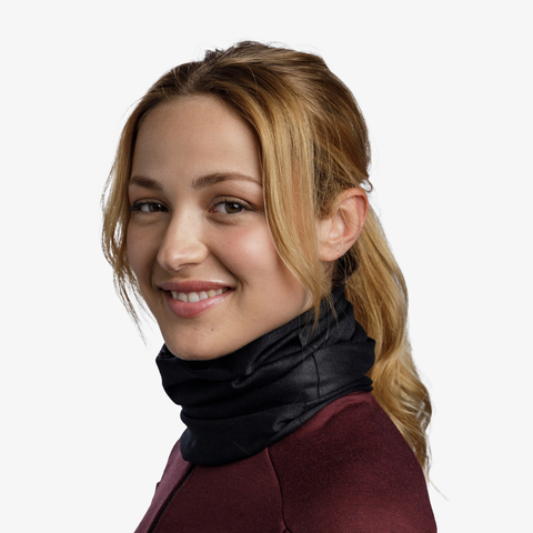 Картинка бандана-труба Buff Thermonet Solid Black - 3