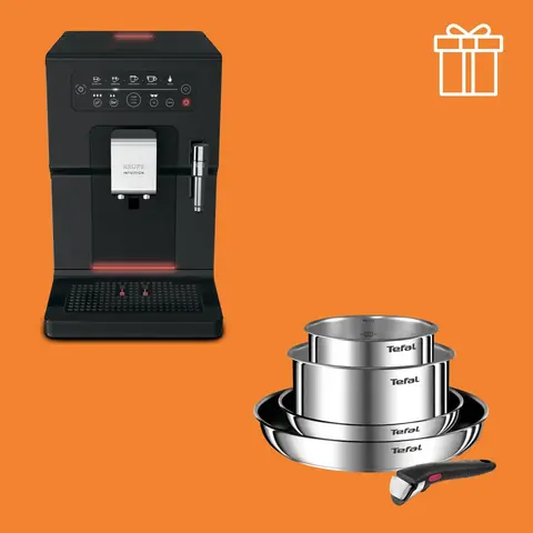 Автоматическая кофемашина KRUPS EA870810 + Набор посуды Ingenio Cook Eat 10 предметов L881SA04