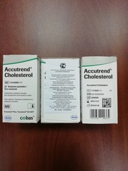 11418262012 Тест-полоски Аккутренд Холестерин (Accutrend Cholesterol) 25шт/уп Roche Diagnostics GmbH, Germany/Рош Диагностика Рус, Германия