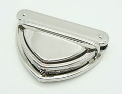 Lock - triangular valve with clamps 30 x 50 mm. Nickel Color: Silver