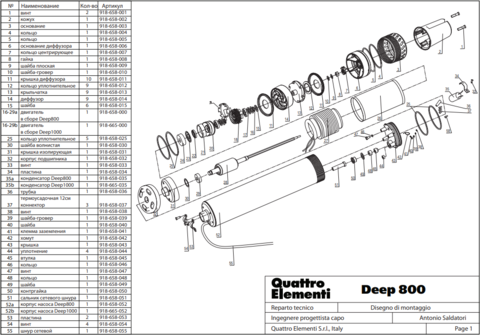 Сальник механический QUATTRO ELEMENTI Deep 800 (918-658-017)