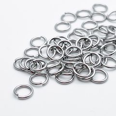 Колечки соединительные, сталь, размер 6,5*0,9 мм, цена за 3 грамма