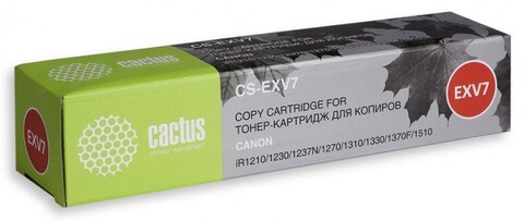 Картридж лазерный Cactus CS-EXV7 черный (5300стр.) для Canon IR 1200/1210/1230/1270/1270F/1300/1310/1330/1370/1370F/1510/1530/1570/1570F