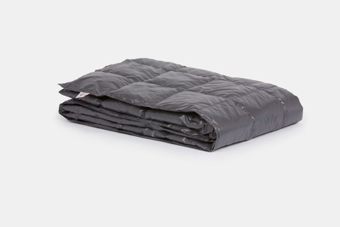 Плед дорожный пуховый 140х200 German Grass Travel Plaid Graphite серый