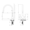 Lemark LM3075C086 Комплект Lemark: Смеситель LM3075C для кухни с гибким изливом + Фильтр для очистки жесткой воды OPTI
