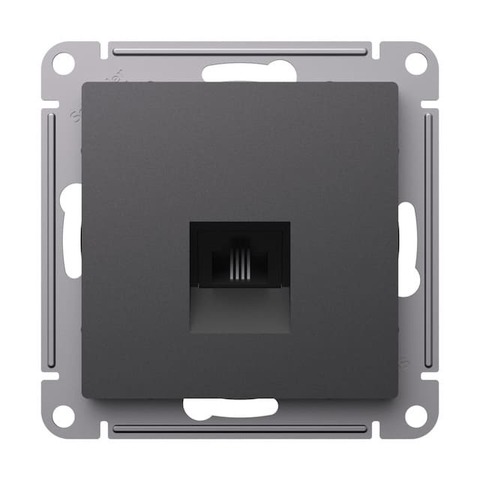 Розетка телефонная RJ11. Цвет Базальт. Schneider Electric AtlasDesign. ATN001481
