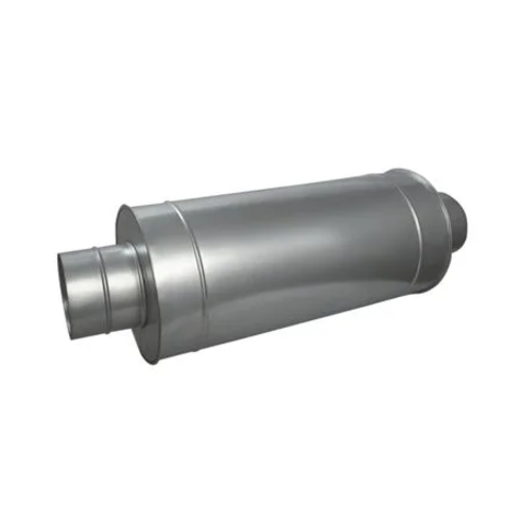 Шумоглушитель, серия MDG, для круглых воздуховодов, L600, D125, оцинкованная сталь