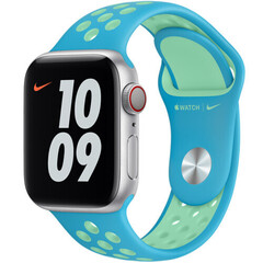 Ремешок Apple 44mm Chlorine Blue/Green Glow Nike Sport Band - Regular (MJ6L3ZM/A)