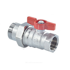 Кран шаровой латунь хром R259D Ду 25 Ру35 ВР/"американка" бабочка Giacomini R259X007