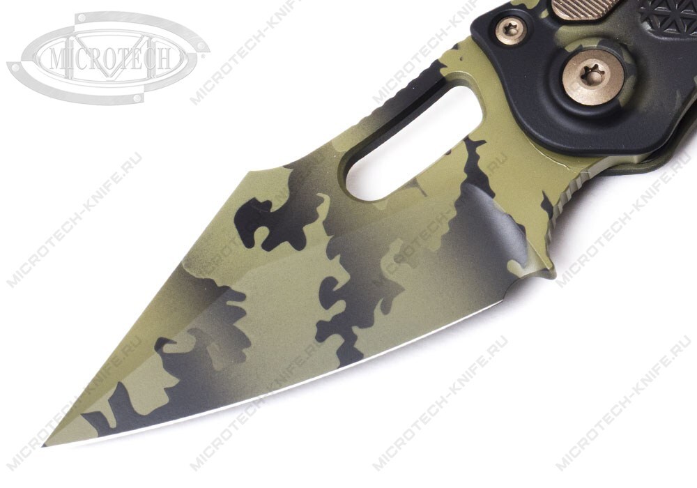 Нож Microtech Stitch Auto 169-1OCS Olive Camo - фотография 