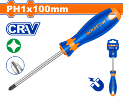 Oтвертка крестовая PH1х100мм (12/240) WADFOW WSD2214