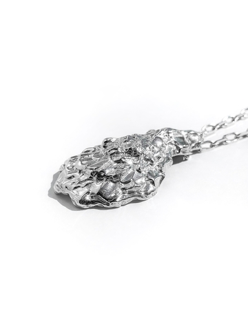 Серебряное колье устрица 