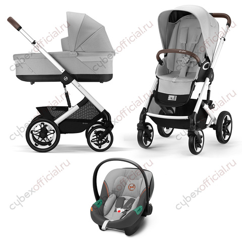 Детская коляска Cybex Talos S Lux 3 в 1 SLV Lava Grey