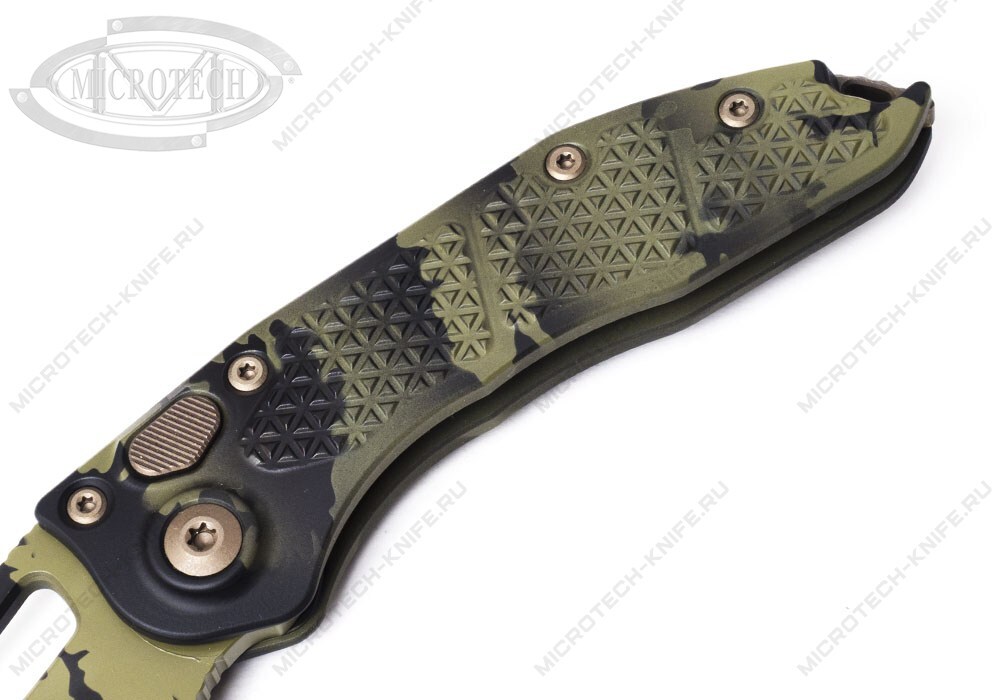 Нож Microtech Stitch Auto 169-1OCS Olive Camo - фотография 