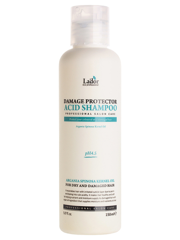 Бесщелочной шампунь с коллагеном и аргановым маслом Damaged Protector Acid Shampoo LADOR