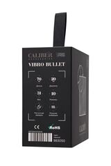 Черная перезаряжаемая вибропуля RealStick CALIBER - 7 см. - 