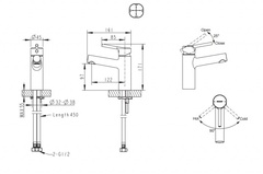 СМЕСИТЕЛЬ BRAVAT НА РАКОВИНУ PALACE F1172217CP-RUS