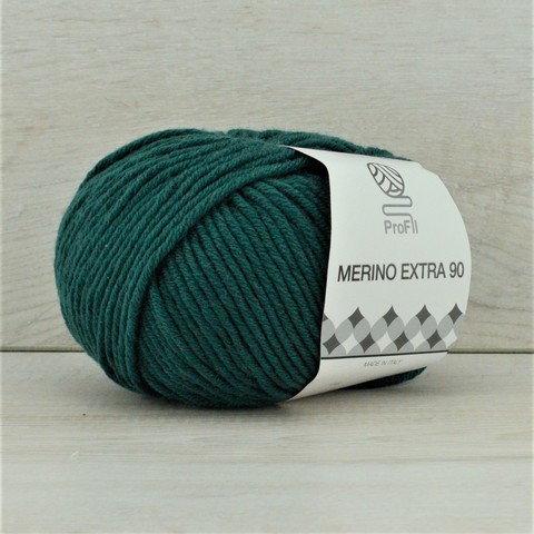 Пряжа Merino Extra 90 (Мерино экстра 90) Темно-зеленый