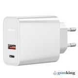 Baseus Speed PPS Quick Charger C+U 30W (With 1M C to C Cable) EU White TZCAFS-A02