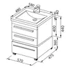 Aquanet 171485 Компл.2 - Тумба Нота 58 (005) цв.св.дуб (171485)