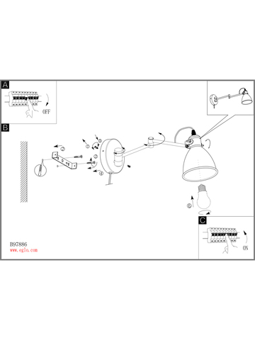 Настенный светильник Eglo SAN PERI 97886