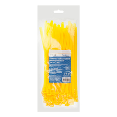 47-5-200 Хомуты нейлоновые, желтые, многоразовые, 200х7,2мм 50шт. (РемоКолор)