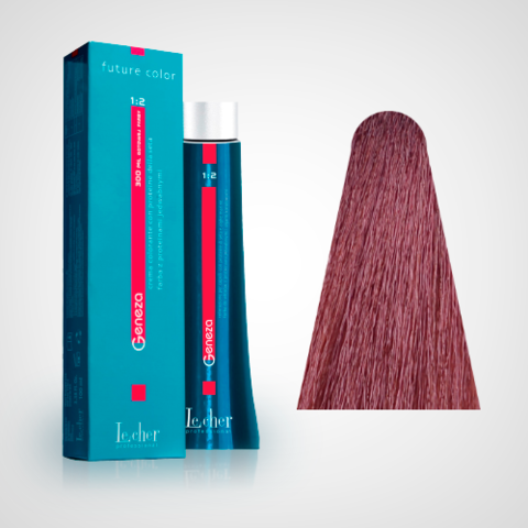 Крем-краска для волос с протеинами шелка 5.5 (5M) Махагоновый GENEZA Le Cher Professional 100 мл