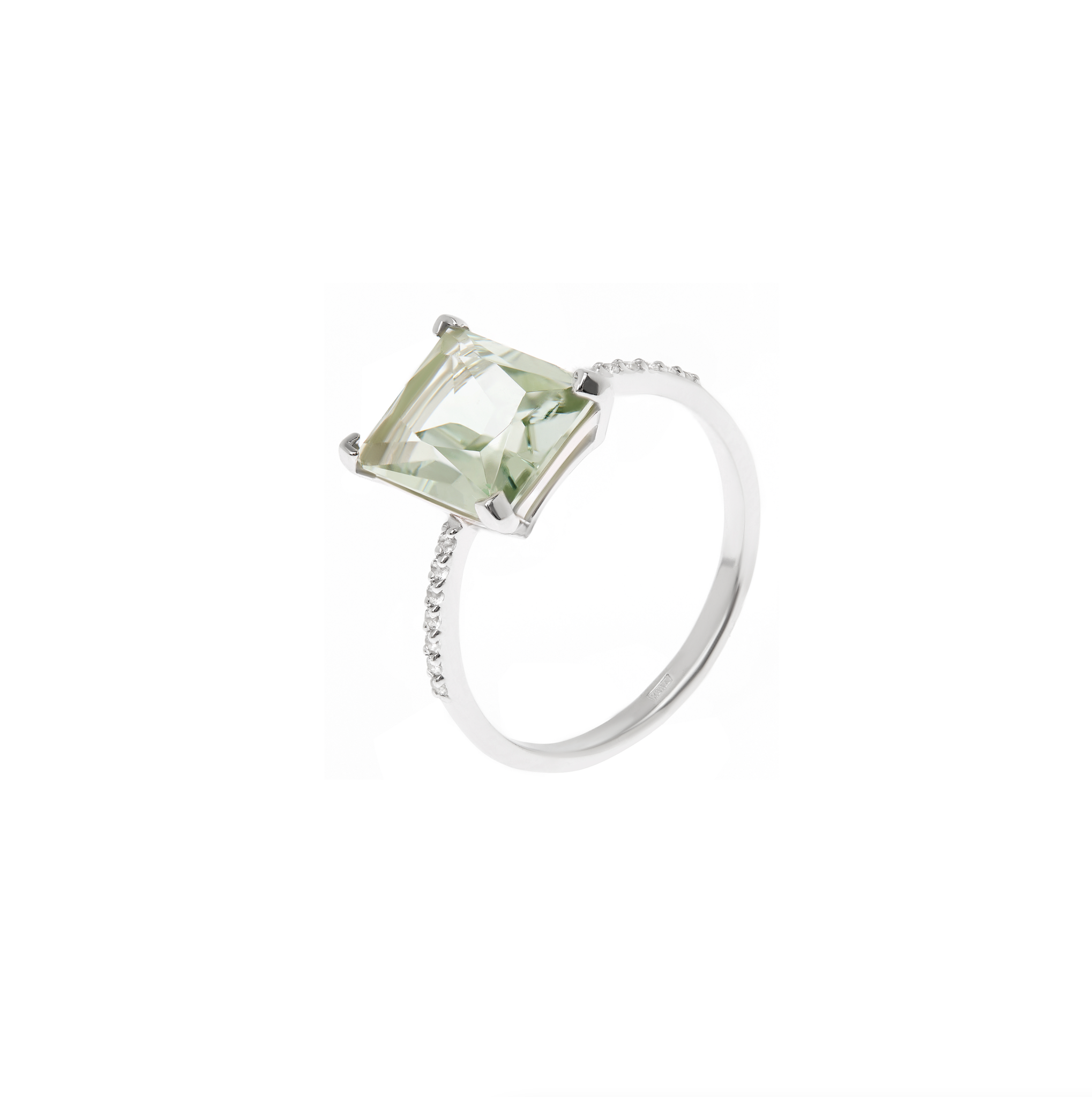 SECRETS Baguette Green Amethyst Ring secrets baguette green amethyst ring